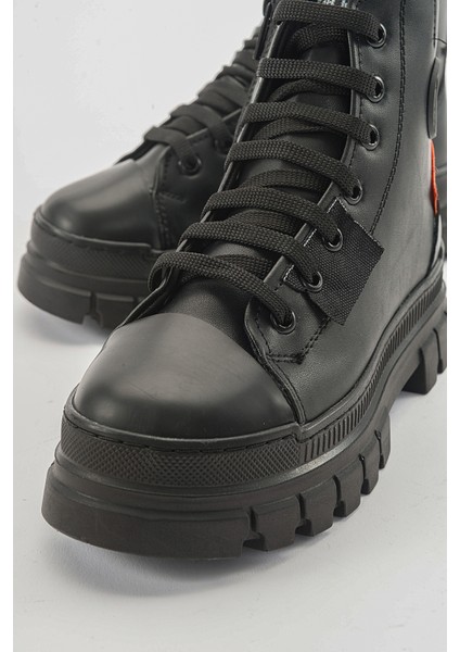 Kız Çocuk Siyah Suya Dayanıklı Anatomik Günlük Bot