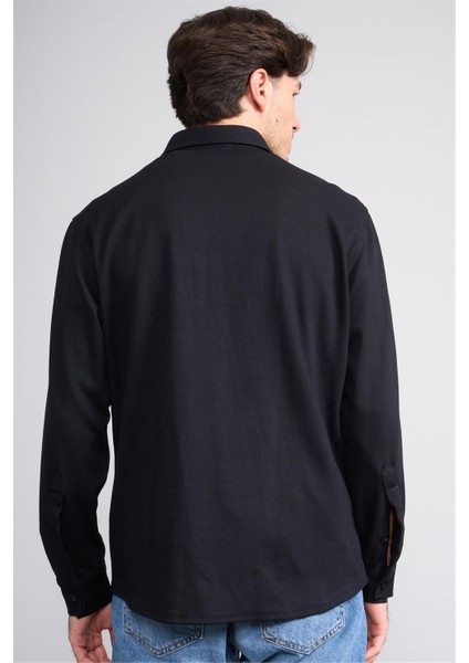 2290 Erkek Uzun Kol Regular Overshirt Gömlek Siyah indirimleri