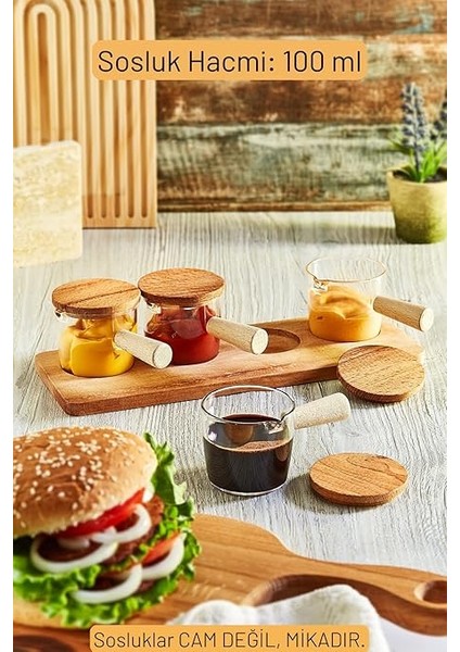 Life 4'lü Ahşap Standlı Mika Kahvaltılık Takımı - Reçellik, Kahve Yanı Sunumluk fiyatları