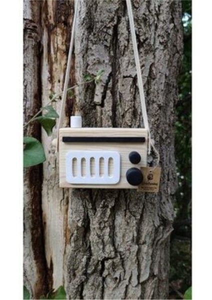 Doğal Ahşap Retro Radyo, Çocuk Oyun ve Dekor Için Nostaljik Askılı Tasarım modelleri