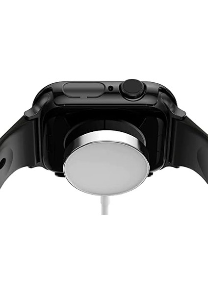 Labs 8/7 Uyumlu New Slim Fit Kılıf 45MM, Ekran Koruyuculu Akıllı Saat Kılıfı (Siyah) modelleri