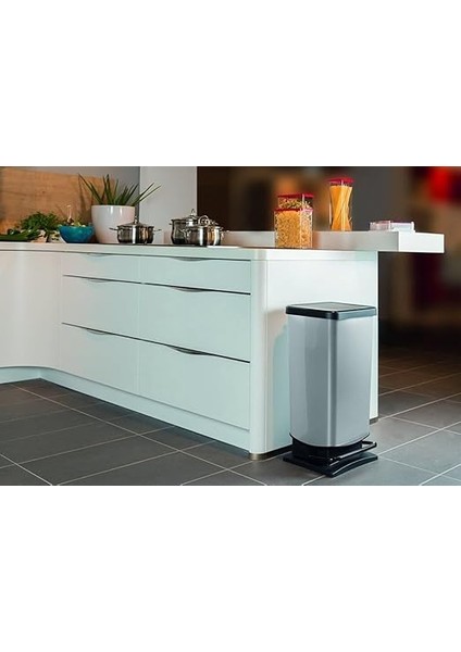 Paso Çöp Kutusu, Metalik Gri, 40L fiyatları