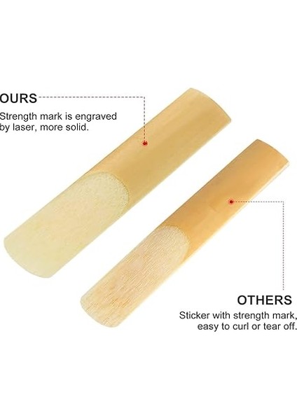 10 Adet Saksafon Eb Klarnet Kamış Gücü 2 Sağlam Profesyonel Sax Eb Klarnet Kamış, Profesyonel Aksesuarlar (Boyut 2) fiyatları