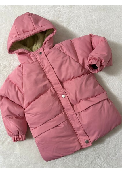 Kız Çocuk Içi Kürklü Su-Rüzgar Geçirmez Şişme Mont
