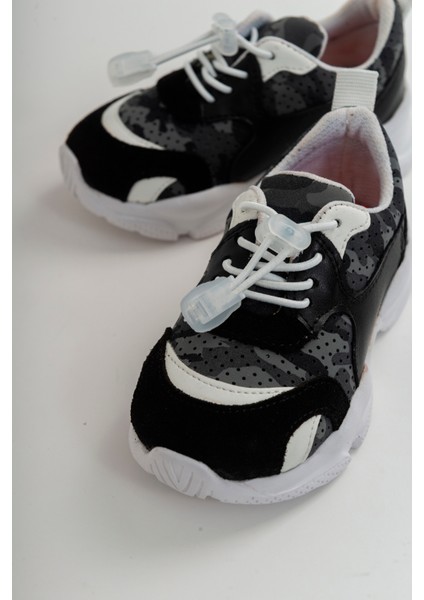 Erkek Çocuk Siyah Ortopedik Destekli Spor Ayakkabı