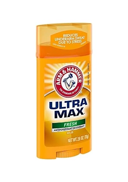 Arm & Hammer Ultra Max Deodorant - Taze - Katı Geniş Çubuk - 2.6oz