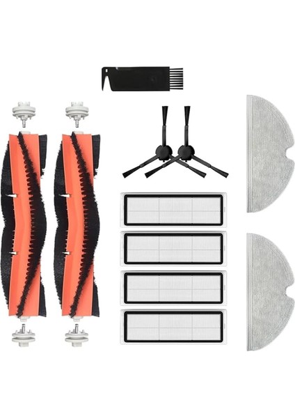 Mop Pro 23D Kameralı Xiaomi Uyumlu Yedek Fırça Hepa Filtre Mop Seti-11 Parça, Robotyedek, RENK13