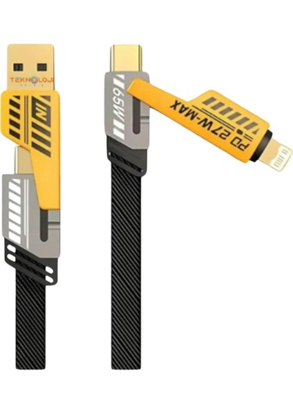 Kablosu 27W ve 65W Hızlı Şarj Type-C Hepsi Ile Uyumlu Ipinden Kopmaz Kablo