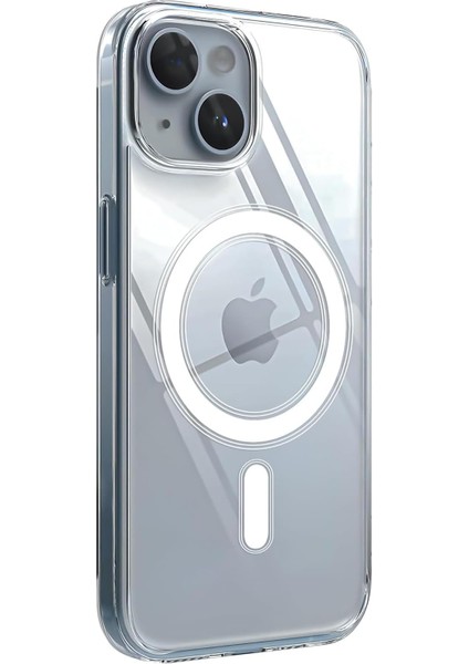 iPhone 13 Için Magsafe ile Uyumlu Şeffaf Kılıf Kristal Berraklığında Materyal Polikarbonat Arka Kısım ve Silikon Kenarlar Wireless Kablosuz Şarj Destekli Kılıf Kapak (13)