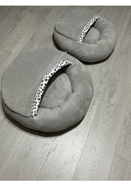Pet Simit Mağara Yatak Xl - Kedi, Küçük Irk Köpek Yatağı 60X60X18CM Peluş Kumaş fırsatları