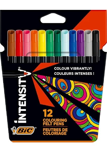 Intensity 12 Renk Su Bazlı Mürekkep Keçeli Boyama Kalemi