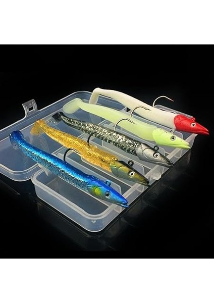 5 Adet 12CM 20GR Silikon Jig Balık Yem Seti Çipura Levrek Katili Kutulu fırsatları