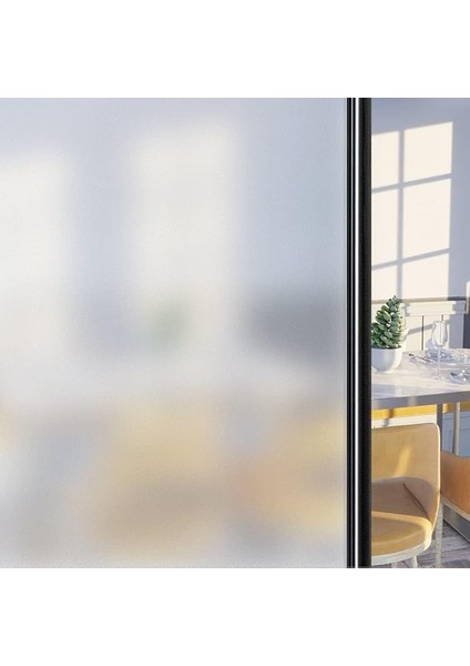 Pencere Gizlilik Filmi, Statik Yapışan Pencere Filmi, Opak Uv Engelleyici Vinil Pencere Filmi, Cam Kapı Banyo Ofis Oturma Odası Için 17,4 x 78,1 cm
