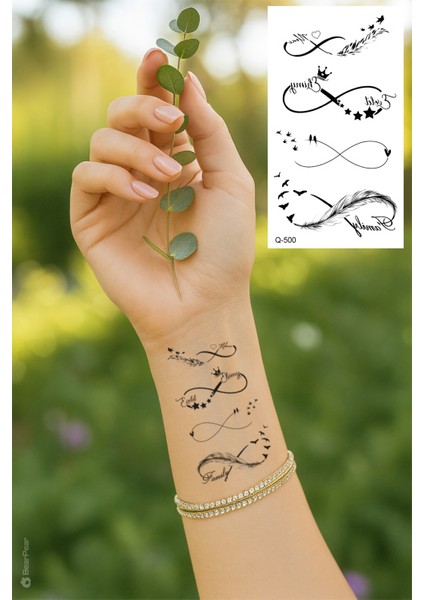 Mini Boy Sonsuzluk Dövmesi Uçan Kuşlar Dövme