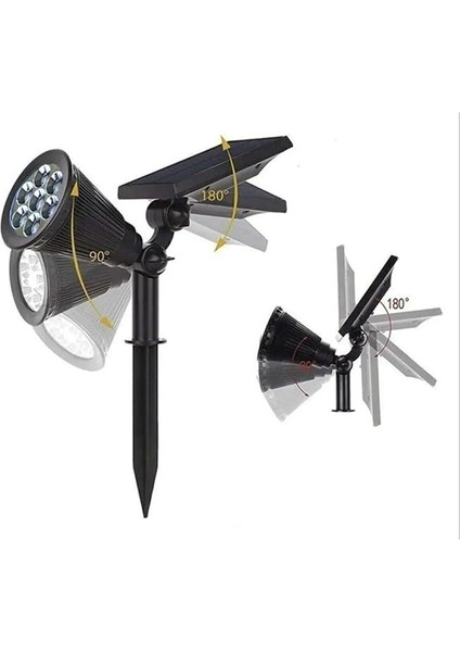 Kazıklı Çim Armatür Cata 7W Güneş Enerjili LED Çim Lambası Bahçe Ağaç Aydınlatma Lambası (Amber Işık) fırsatları