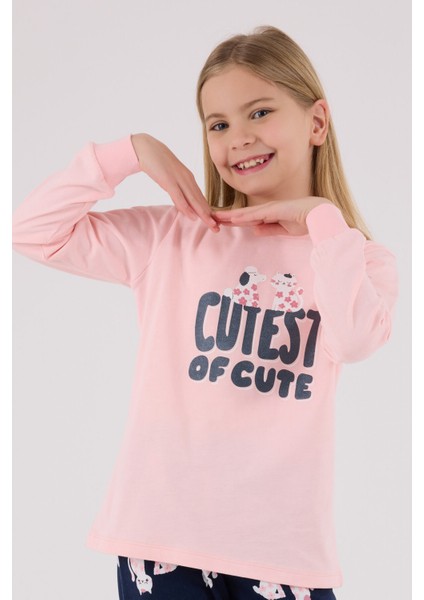 Kız Çocuk Pembe Pijama Takımı fırsatları