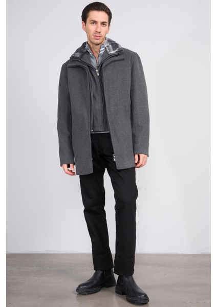 Kagı K26 2512 Füme Erkek Yaka Kurklu Kase Kaban fiyatları