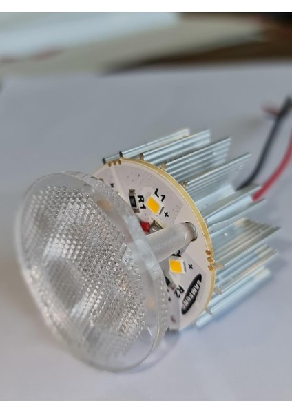 10'lu Paket Dekoratif Yuvarlak Tente Içi(Kasasız) LED 12V - Beyaz Işık (6500K)