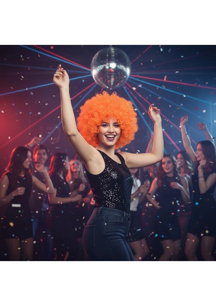 Animasyon Parti ve Palyaço Peruğu - Turuncu