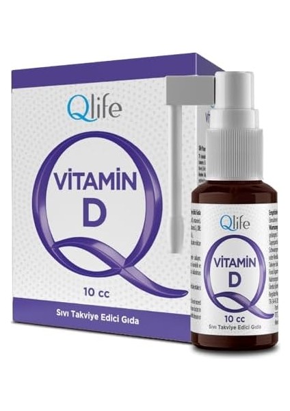 Qlife Vitamin D3 1000 Iu Sprey - Damla 10 cc modelleri