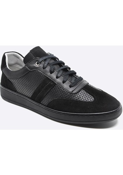 Hakiki Deri Sneaker Erkek Ayakkabı Siyah 9870 fiyatları