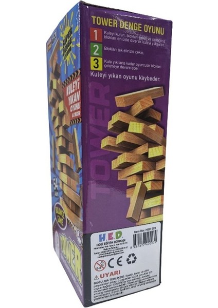 Ahşap Kule Denge Oyunu Jenga %100 Ahşap fiyatları