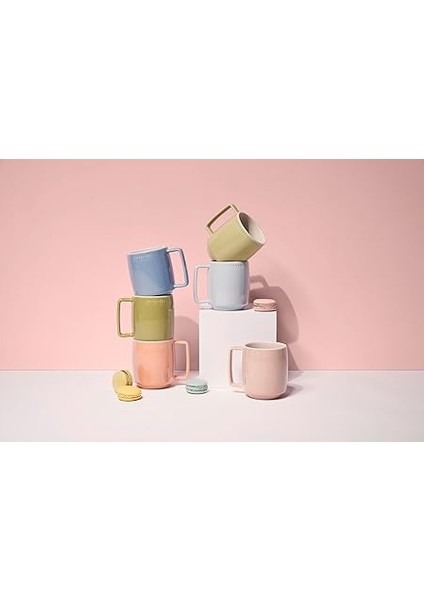 Seramik Kupa Seti, 350 Ml, Makaron Renkli, 6 Parça, Mikrodalga ve Bulaşık Makinesi Uyumlu fırsatları