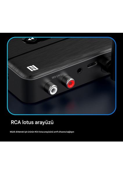 Antenli Bluetooth Adaptör Bluetooth 5.4 Receiver Aux USB Rca Wireless Araç Hoparlör Kulaklık Bluetooth Kiti