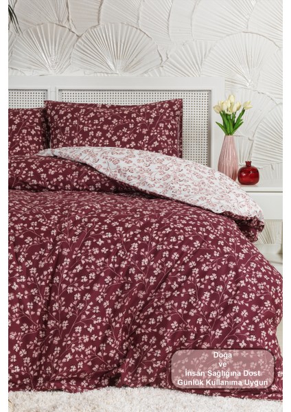 Jasmin Nevresim Takımı Tek Kişilik (160X220 Cm) Bordo fiyatları