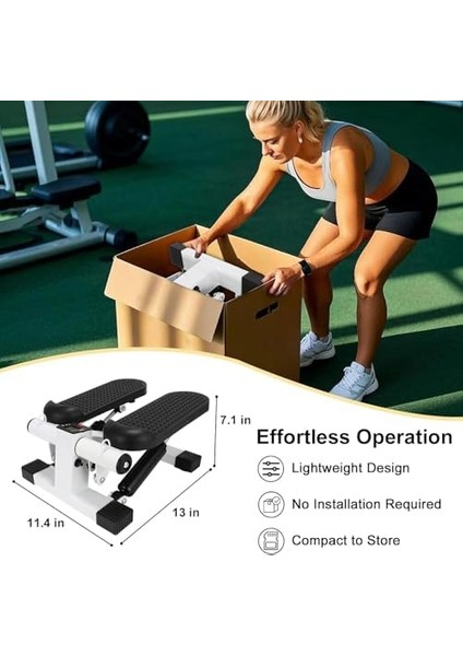 Coverzone Evde Egzersiz Için Mini Step, LCD Ekran ve Direnç Bantları ile Taşınabilir Merdiven Step, 117KG Ağırlık Kapasitesi, Tüm Vücut Egzersizi Için Twist Adım LY5001 (LY5001 - Siyah/beyaz) modelleri