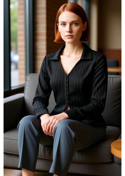 Kadın Polo Yaka Agraflı Esnek Örme Bluz Şık ve Rahat Bir Seçenek Kaliteli Şık Rahat Modern fiyatları