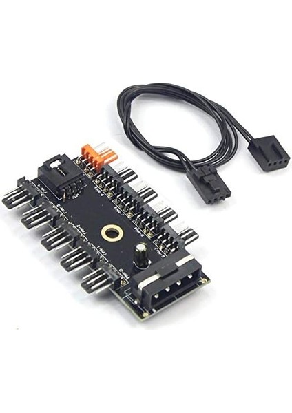 4337 10 Port Fan Çoklayıcı Y Pwm Splitter 4 Pin 12V Switch Power Güç Ide Çoğaltıcı Molex Kanal Kasa fiyatları