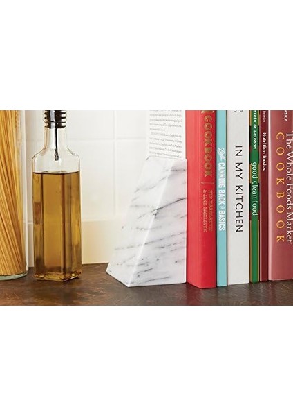 Run ÜÇGEN%100 Cilalı Beyaz Mermer Kitap Destekleri fiyatları