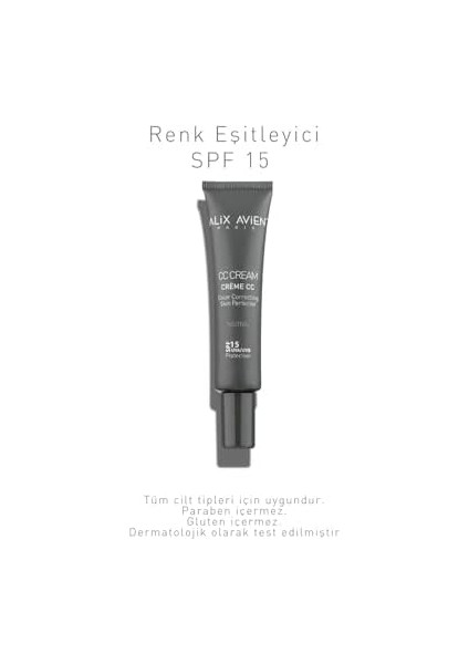Alıx Avıen cc Krem Renk Düzenleyici Nötr - cc Cream Neutral Spf 15 Uvb/uva - 40 ml fiyatları