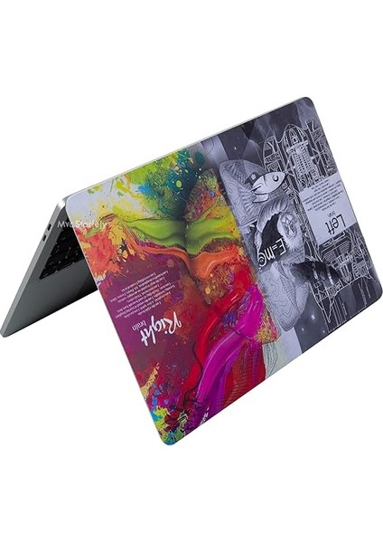 Macbook Air M1 Kılıf Yapıştırma Laptop Sticker Koruyucu Kaplama A2337 ile Uyumlu Brainnl Gri modelleri