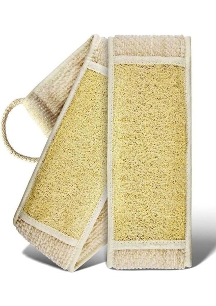 Eldione Doğal Kabak Lifi Sırt Kesesi –çift Taraflı Peeling Lifi, 70X11 Cm, Uzun Kulplu, Selülit Karşıtı, Rovin Kumaşlı, Cilt Temizleyici Yenileyici Canlandırıcı Etki, Hücre Yenileme,exfoliating Kese