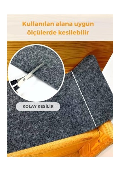 Kaymaz Taban Yıkanabilir Keçe Merdiven Halısı 76X20 Çocuk Yaşlı Evcil Hayvan Yetişkin Güvenli Kurulabilir Adım Halısı (15 Adet) modelleri