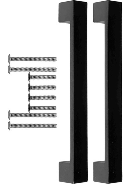 ve Banyo Dolabı Kapakları ve Çekmeceler Için Kalın Metal Kulp Paslanmaz Alüminyum Mobilya Dolap Kulbu 160MM Mat Siyah 2 Adet