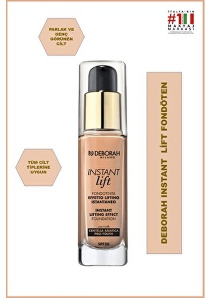 Instant Lift Fondöten Sand No: 03 Anında Lifting Etkisiyle Günlük Kullanım İçin fiyatları