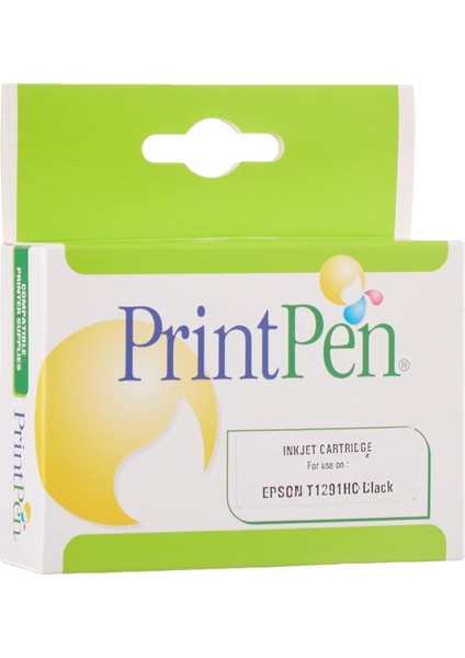 Epson T1291XL Siyah Yüksek Kapasite (18ML.) Muadil Mürekkep Kartuşu