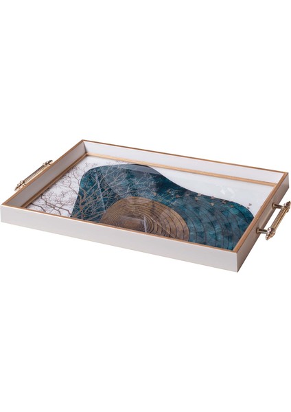 Dekoratif Kulplu Tepsi ST-6024