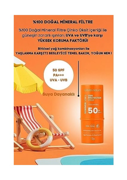 Bade Natural 50 Spf Güneş Koruyucu Stick fiyatları