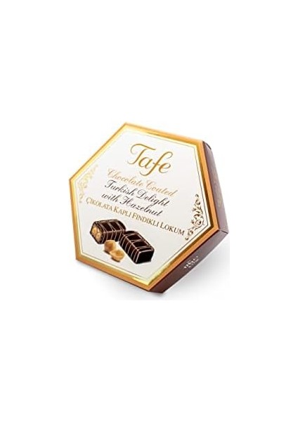 Tafe Altıgen Kutu Çikolata Kaplı Fındıklı Lokum 175GR