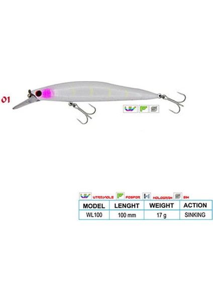 Deep Swimmer Cl:01 100MM 17GR Sinking fiyatları