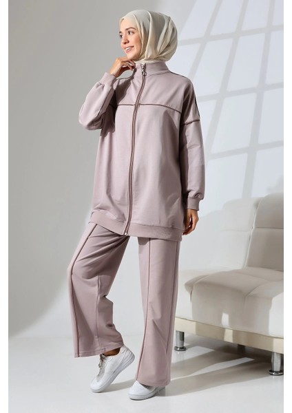 Kadın Gül Kursu Mevsimlik Penye Alt Üst Spor ve Rahat Tesettür Takım modelleri