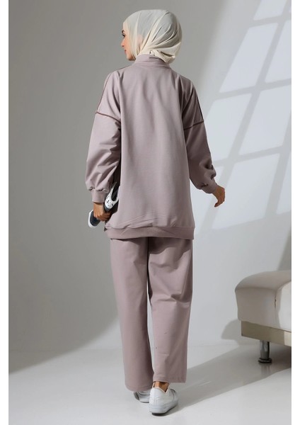 Kadın Gül Kursu Mevsimlik Penye Alt Üst Spor ve Rahat Tesettür Takım indirimleri