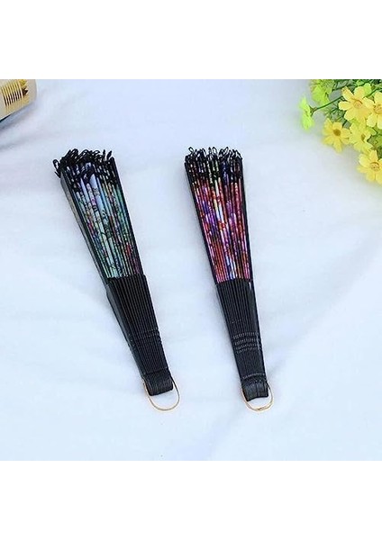 2&apos;li El Yelpazesi Seti – Çiçek Desenli, Tüllü Kenarlı, Bez Kumaşlı ve Plastik Saplı – Katlanabilir, Hafif ve Şık – Kadınlar Için Klasik Tarzı Yelpaze – El Taşımaya Uygun Pratik Kullanım fiyatları