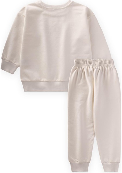 Basic Baskılı Eşofman Takım 2-7 Yaş Kırık Beyaz fiyatları