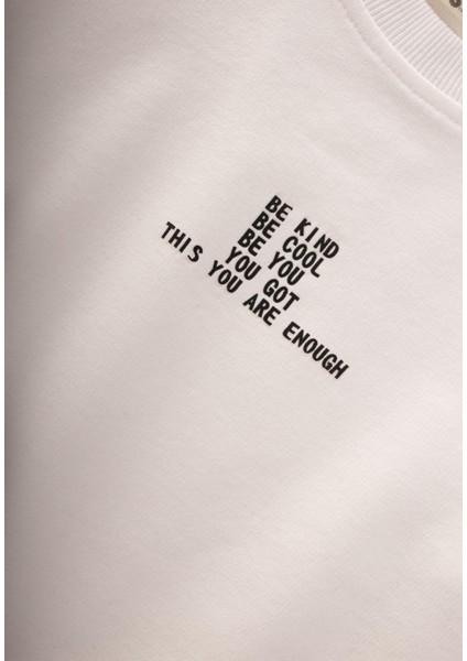 Basic Baskılı Eşofman Takım 2-7 Yaş Kırık Beyaz modelleri