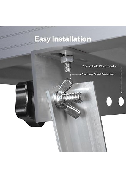 28 Inç Ayarlanabilir Güneş Paneli Montaj Braketleri, Karavan, Çatı, Tekne, Tüm Şebekeler Için Her Düz Yüzeyde Katlanabilir Eğim Ayakları indirimleri